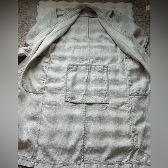 SEПSEI Heavy Linen Oversized Cabincore Rustic Maxi Kimono/Robe-Made in Italy